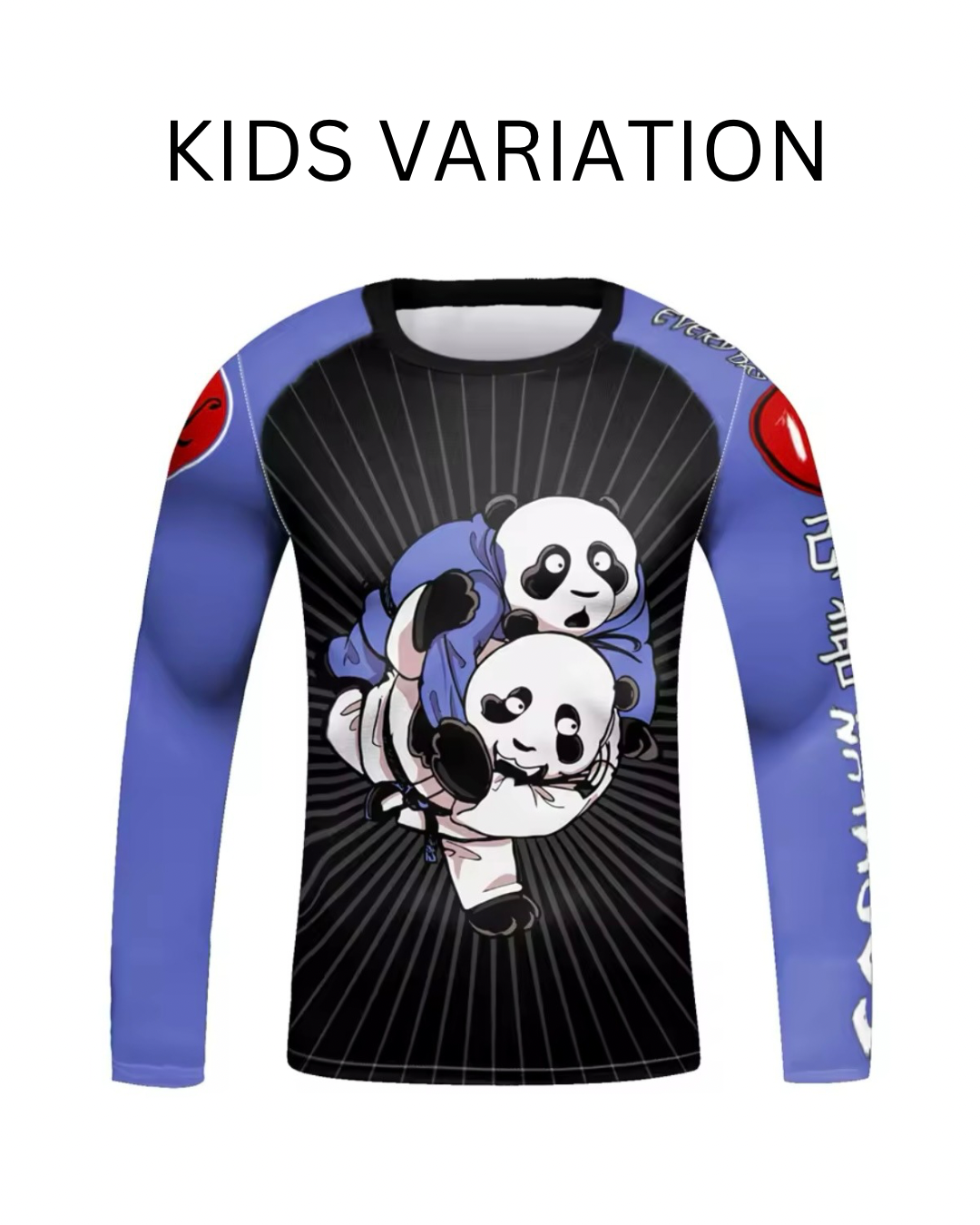 Judo Panda Premium BJJ / MMA Rash Guard - LONG & SHORT SLEEVE VARIATIONS