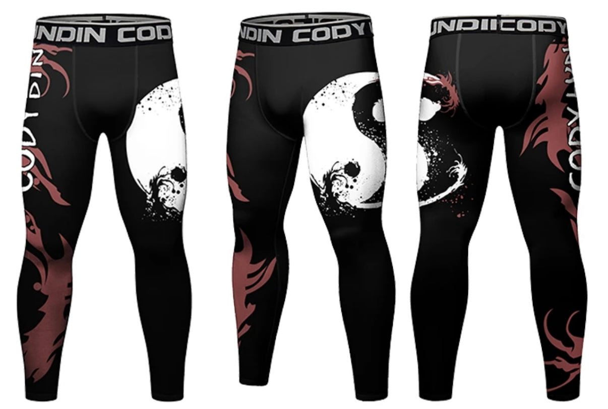 Yin Yang Premium BJJ No Gi / MMA Set. Rash Guard, Shorts & Spats