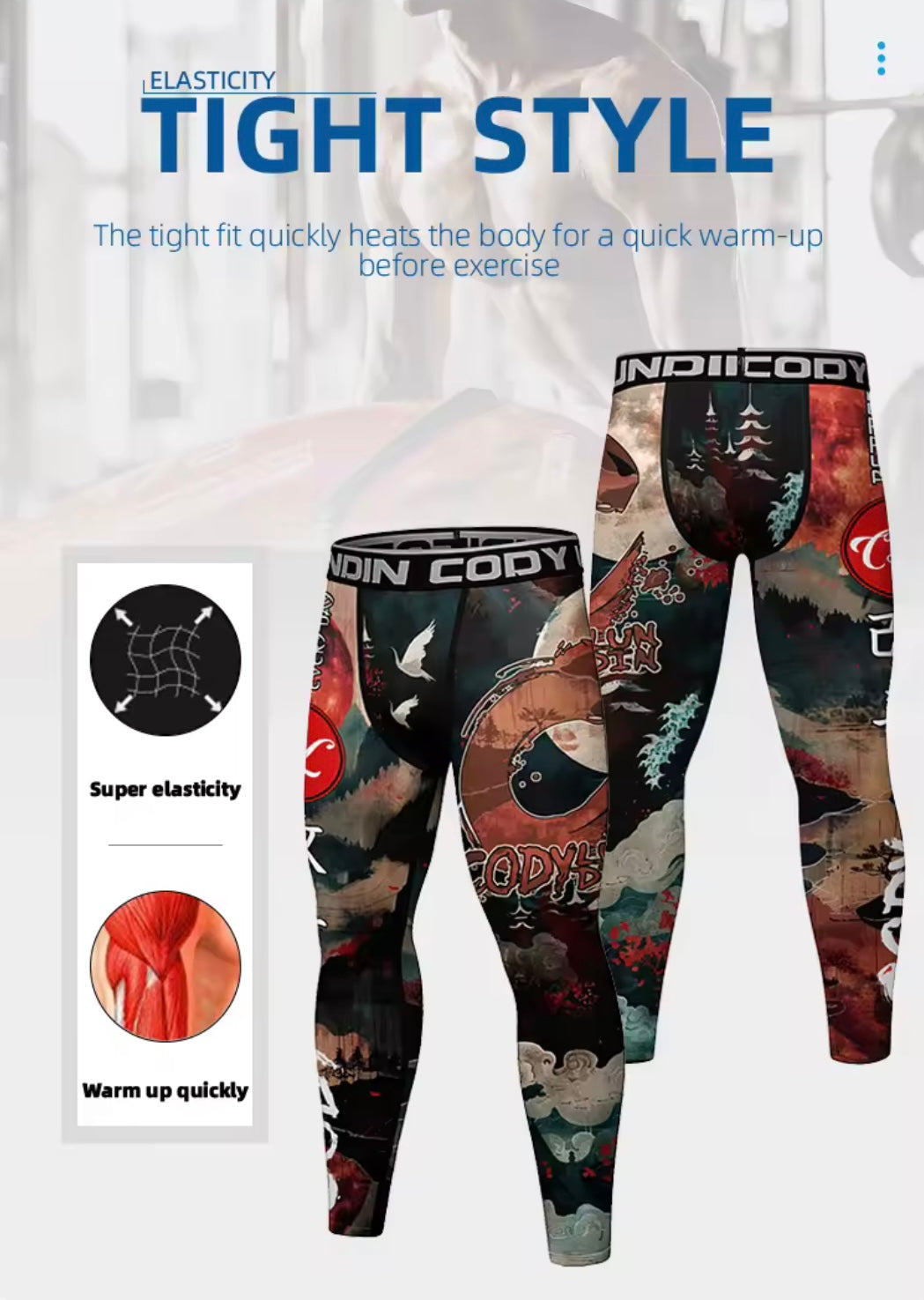 Scenic Roller Premium Compression Spats For BJJ, MMA, Wrestling, CrossFit, Yoga, Running, Cycling, and More