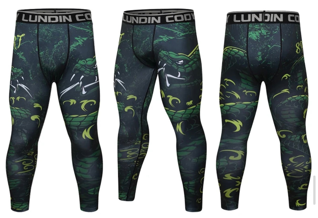 Snake Premium BJJ No Gi / MMA Set. Rash Guard, Shorts & Spats