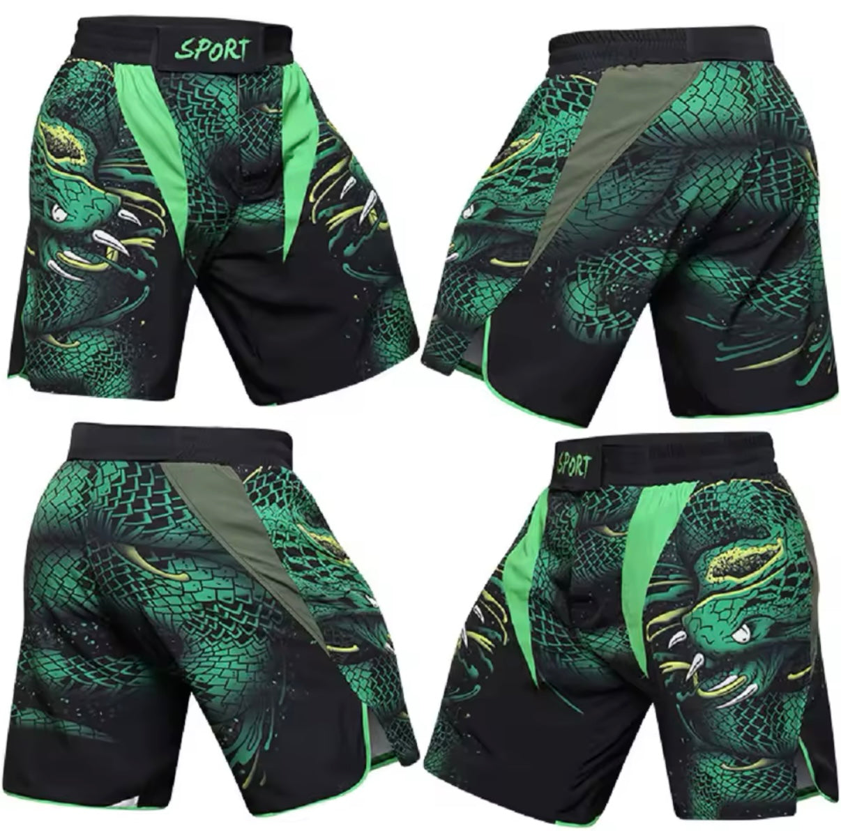 Snake Roller Premium BJJ No Gi / MMA Set. Rash Guard, Shorts & Spats