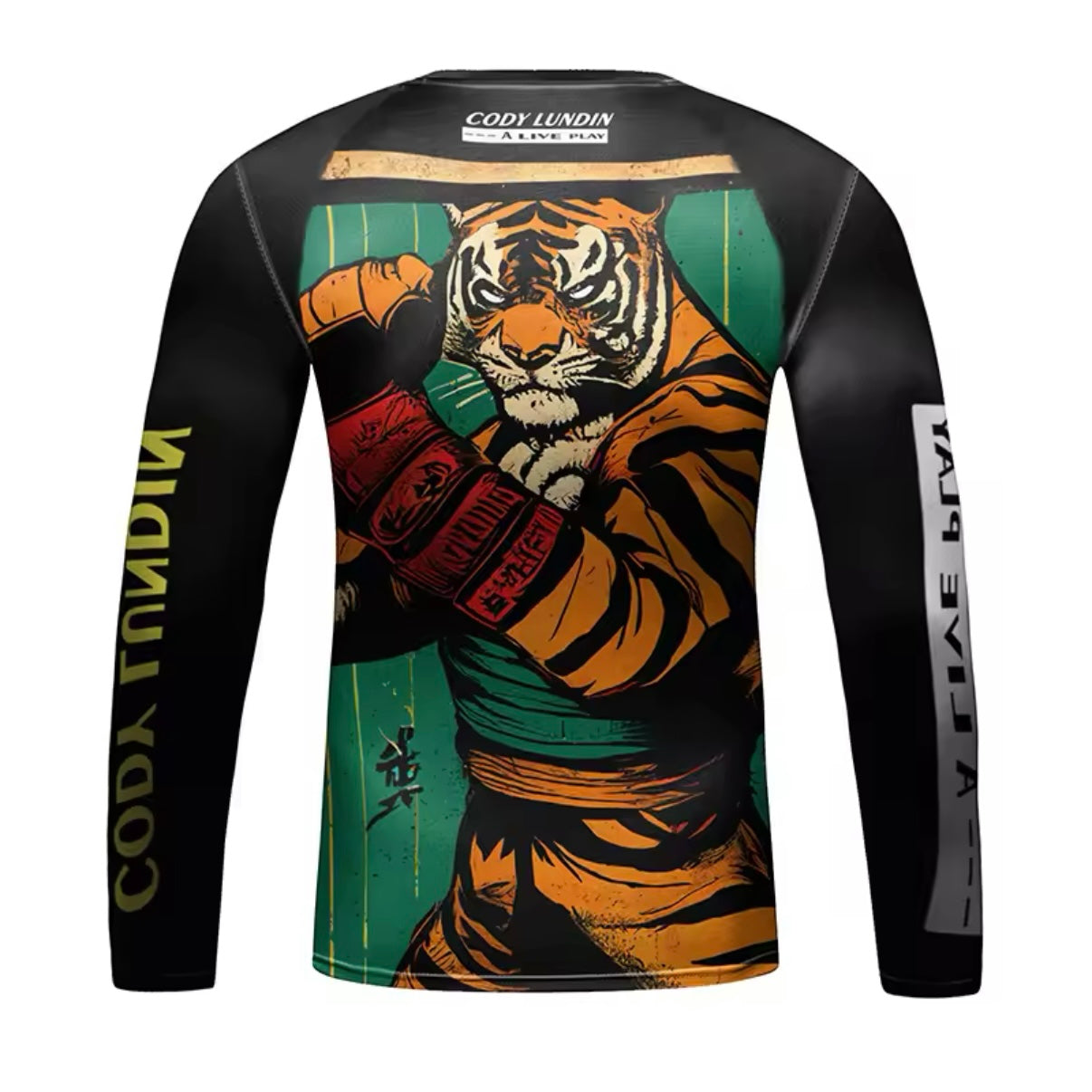 Fighting Tiger Premium BJJ / MMA Rash Guard - LONG & SHORT SLEEVE VARIATIONS