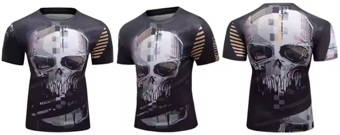 Skull Premium BJJ / MMA Rash Guard - LONG & SHORT SLEEVE VARIATIONS