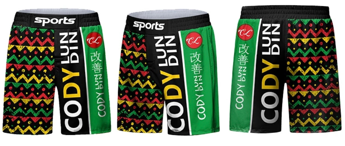 Reggae Premium BJJ No Gi / MMA Set. Rash Guard, Shorts & Spats