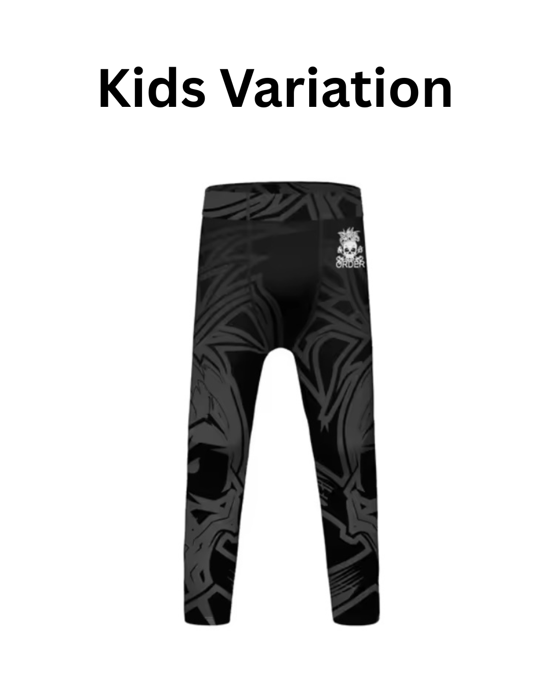 Black Skull Premium Compression Spats for BJJ, MMA, Wrestling, CrossFit, Yoga, Running, Cycling, and More