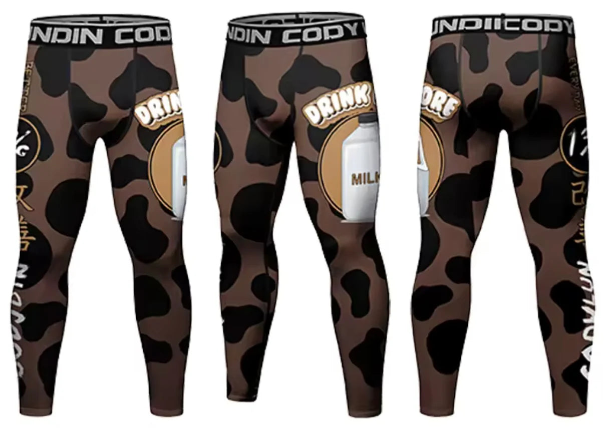 Milk Premium Compression Spats For BJJ, MMA, Wrestling, CrossFit, Yoga, Running, Cycling, and More