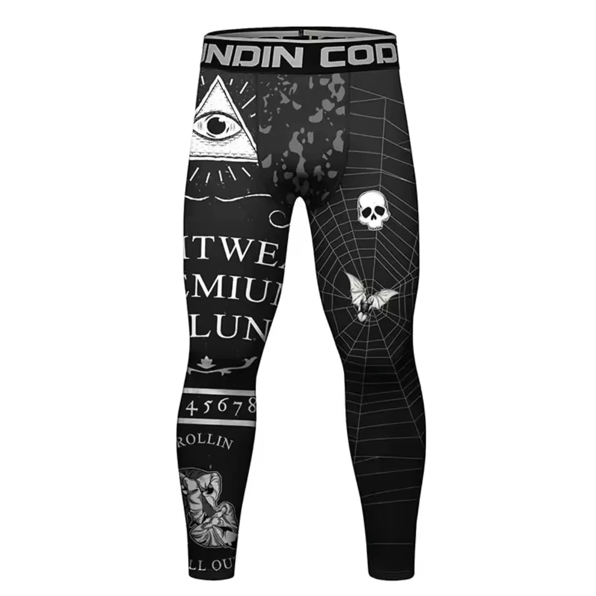 Ouija Premium Compression Spats for BJJ, MMA, Wrestling, CrossFit, Yoga, Running, Cycling, and More