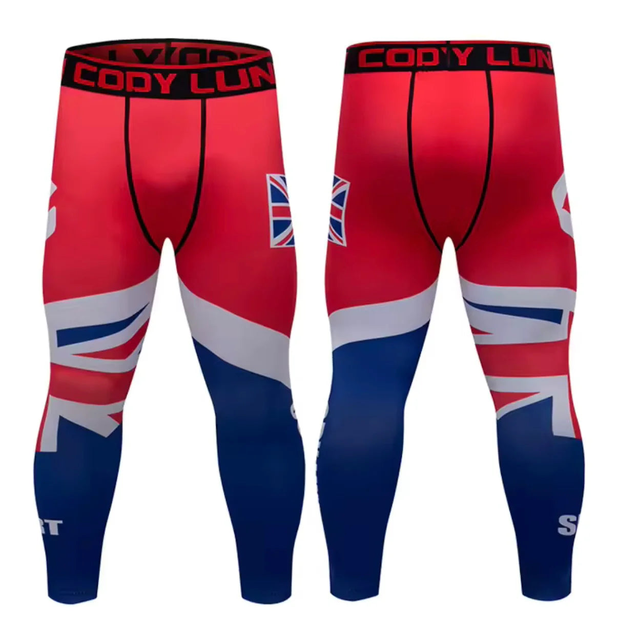 UK Union Jack Premium Compression Spats For BJJ, MMA, Wrestling, CrossFit, Yoga, Running, Cycling, and More