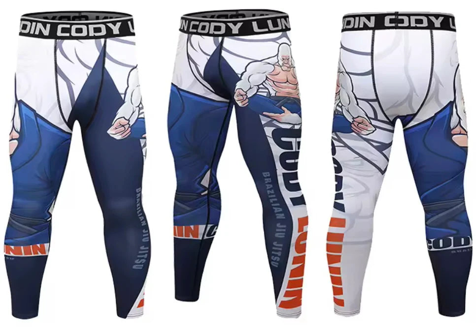 White Gorilla Premium Compression Spats for BJJ, MMA, Wrestling, CrossFit, Yoga, Running, Cycling, and More